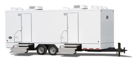 The 18' Commercial Portable Restroom Trailer
